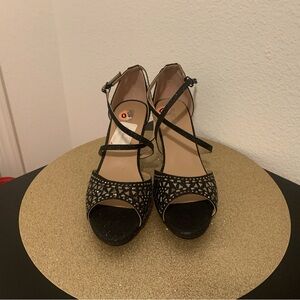 Elegant Black Strappy Heels